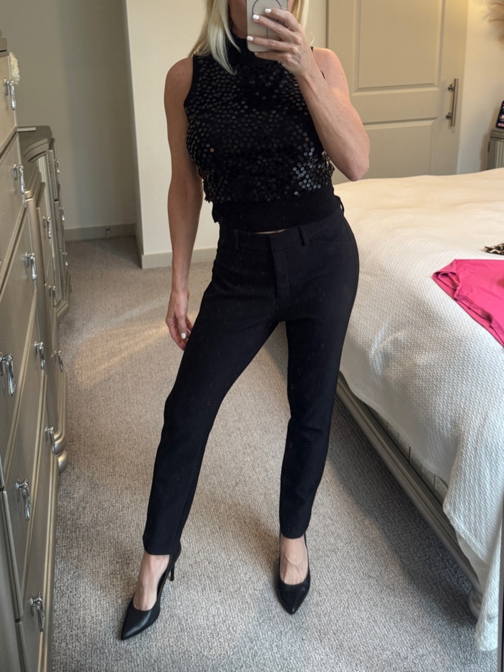 Express Black Skinny High Rise Dress Trousers Size 6R